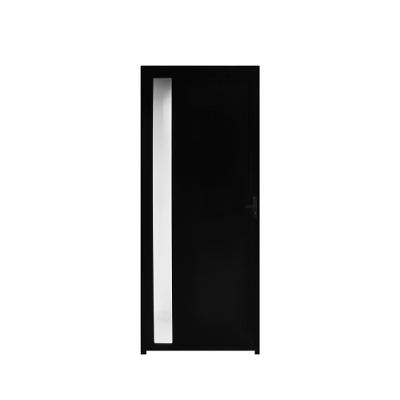 Porta Lambril C/ Visor e Fechadura Alumínio Preto 2.10 x 1.00 - Hale