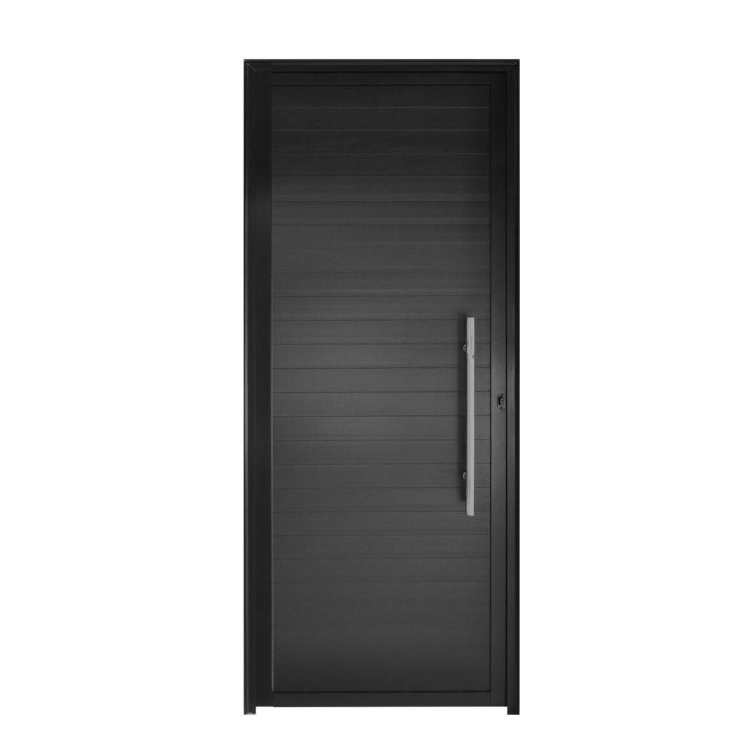 Porta Lambril C/ Puxador Alumínio Preto 2.10 x 0.80  - Hale - 1