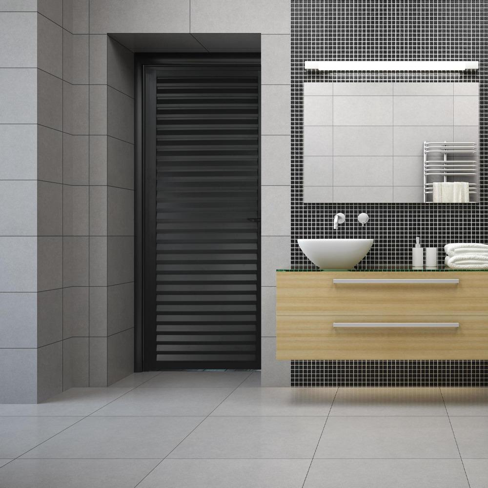 Porta Palheta Alumínio Preto 2.10 x 0.80 Lado Direito - Hale - 2