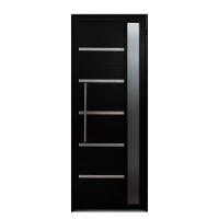 Porta Lambril Solara com Puxador e Visor 70 x 2.10 Preta Lado Direito – Hale - 1