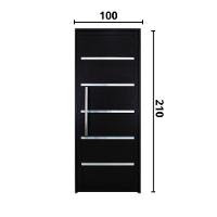 Porta Lambril Solara com Puxador e Visor 1.00 x 2.10 Preta Lado Esquerdo – Hale - 3