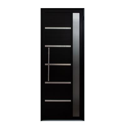 Porta Lambril Solara com Puxador e Visor 1.00 x 2.10 Preta Lado Direito – Hale