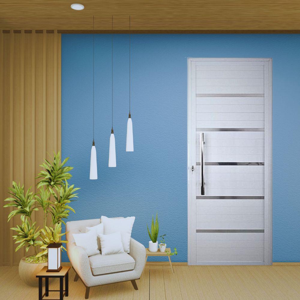 Porta Lambril Solara com Puxador 70 x 2.10 Branca Lado Esquerdo - Hale - 2