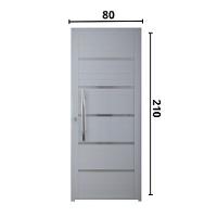 Porta Lambril Solara com Puxador 80 x 2.10 Branca Lado Direito - Hale - 4