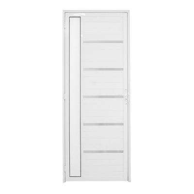 Porta Lambril Solara com Visor 70 x 2.10 Branca Lado Esquerdo - Hale