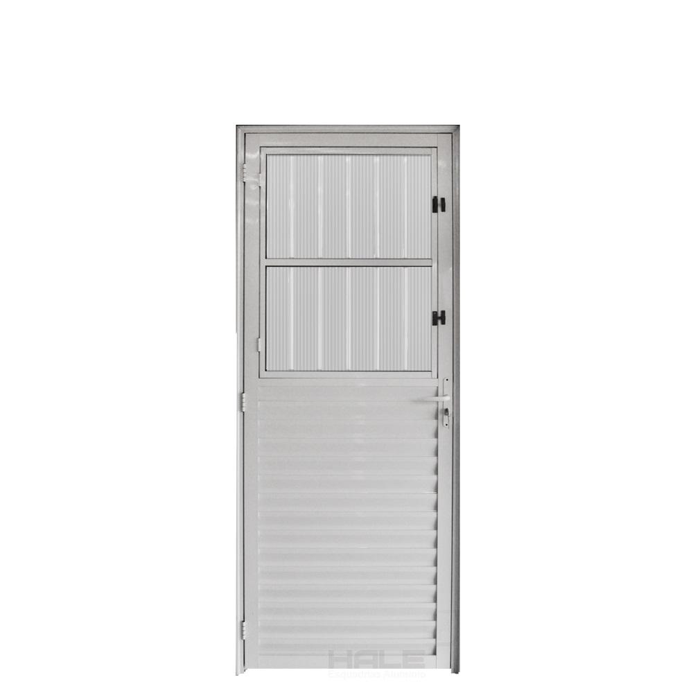 Porta Postigo Aluminio Branco 2.10 x 0.90 Lado Direito - Hale - 1