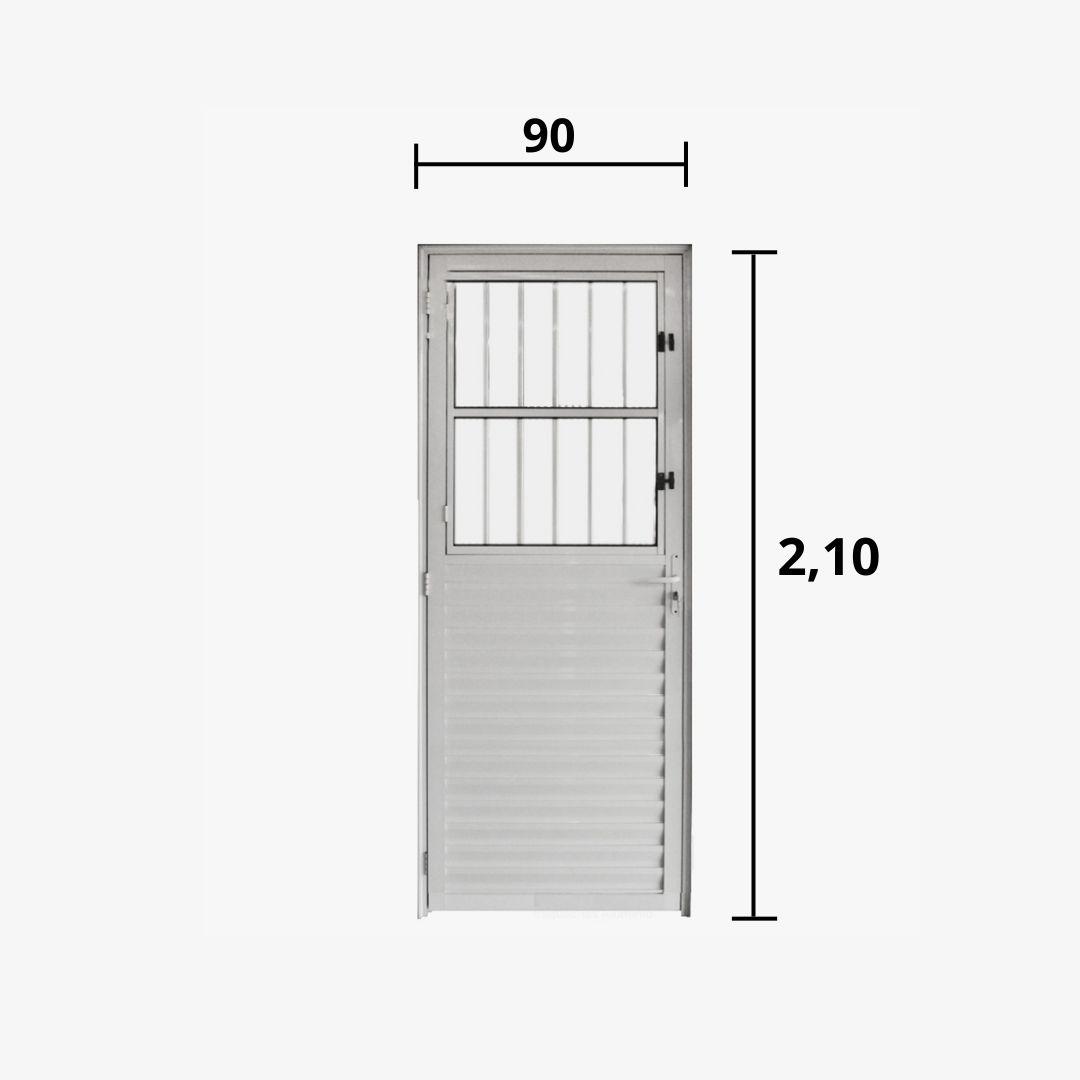 Porta Postigo Aluminio Branco 2.10 x 0.90 Lado Esquerdo - 3