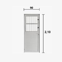 Porta Postigo Aluminio Branco 2.10 x 0.90 Lado Esquerdo - 3