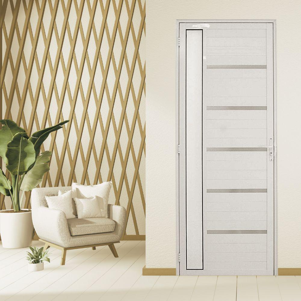 Porta Lambril Solara com Visor 90 x 2.10 Bramca Lado Direito - Hale - 2