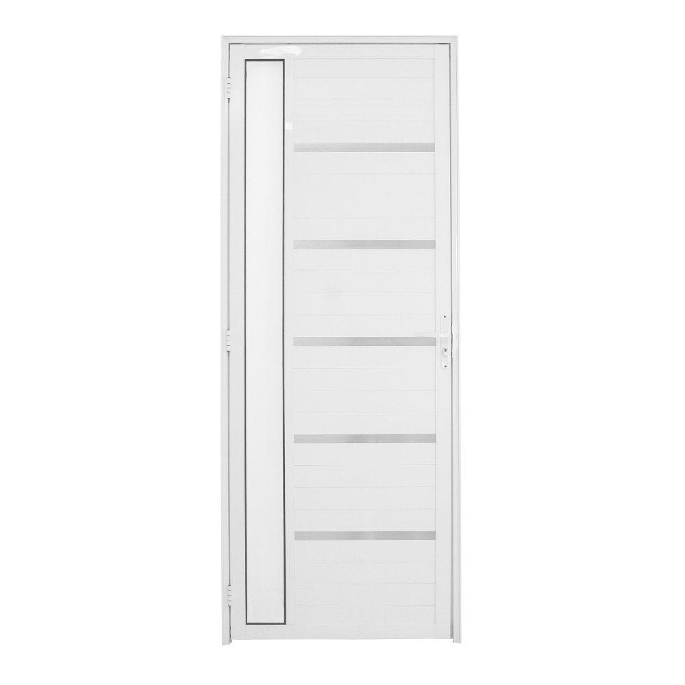 Porta Lambril Solara com Visor 90 x 2.10 Branca Lado Esquerdo - Hale - 1
