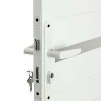 Porta Lambril Solara com Visor 90 x 2.10 Branca Lado Esquerdo - Hale