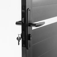 Porta Lambril Solara com Visor 90 x 2.10 Preta Lado Direito – Hale