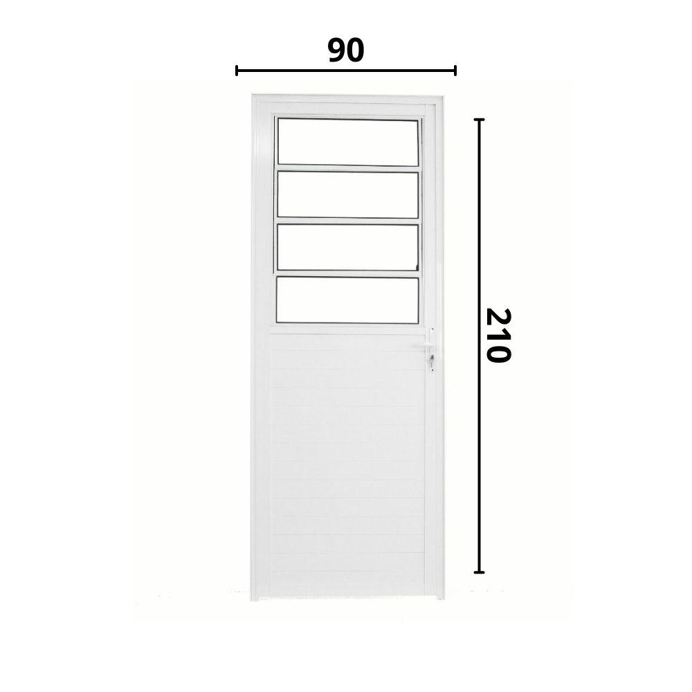 Porta Basculante Lambril Alumínio Branco 2.10 x 90 Lado Esquerdo – Hale - 7