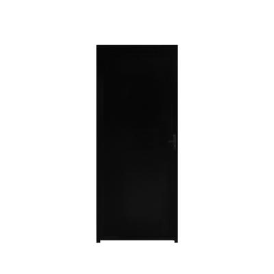 Porta Lambril C/ Fechadura Alumínio Preto 2.10 x 0.80 - Hale