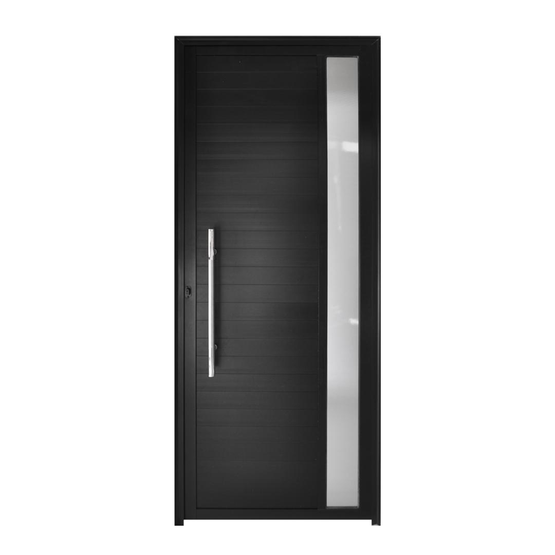 Porta Lambril C/ Visor e Puxador Alumínio Preto 2.10 x 0.90 - Hale - 1