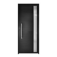 Porta Lambril C/ Visor e Puxador Alumínio Preto 2.10 x 1.00 Lado Direito - Hale - 1