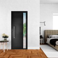 Porta Lambril C/ Visor e Puxador Alumínio Preto 2.10 x 1.00 Lado Direito - Hale - 3