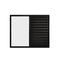 Veneziana 3 Folhas de Correr S/Grade 1.00 X 1.00 Alumínio Preto Linha Modular - Hale - 1