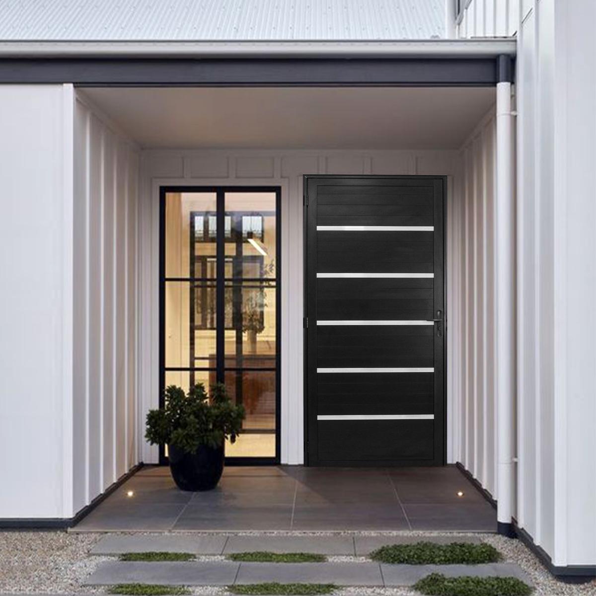 Porta Lambril Solara 70 x 2.10 Preta Lado Esquerdo - Hale - 2