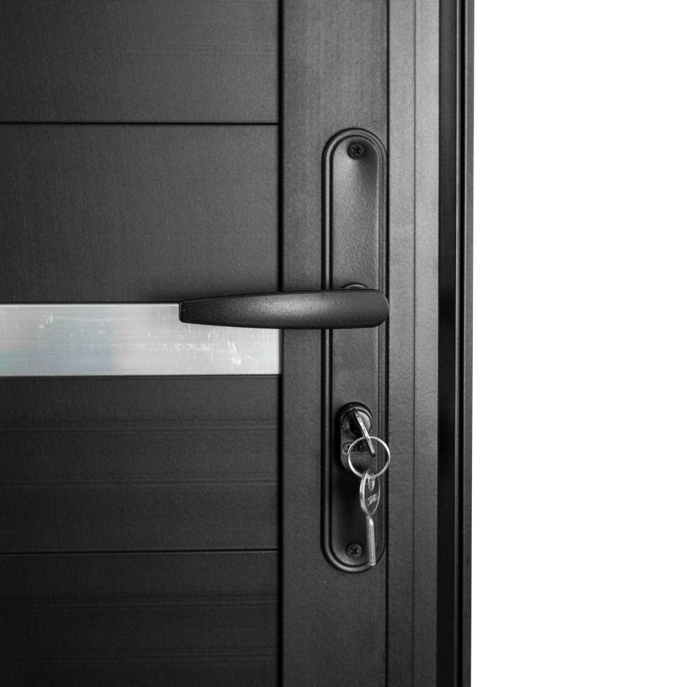 Porta Lambril Solara 1.00 x 2.10 Preta Lado Esquerdo - Hale - 4