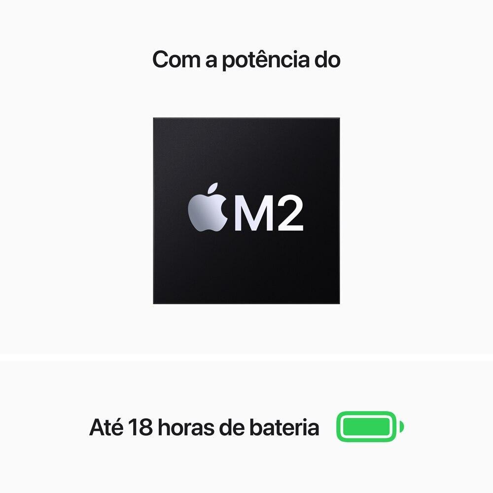 MacBook Air 13", M2, CPU 8 núcleos e GPU 10 núcleos, 8GB RAM, 512GB SSD - Meia Noite - 4