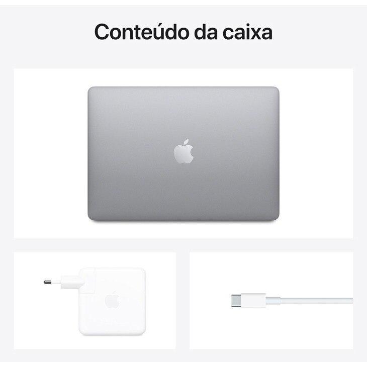 MacBook Air 13", M1, CPU 8 núcleos e GPU 7 núcleos, 8GB RAM, 256GB SSD - Cinza Espacial - 6