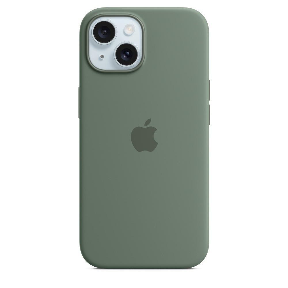 Capa com MagSafe para iPhone 15 Pro, Apple, Silicone, Verde-cipreste - 1