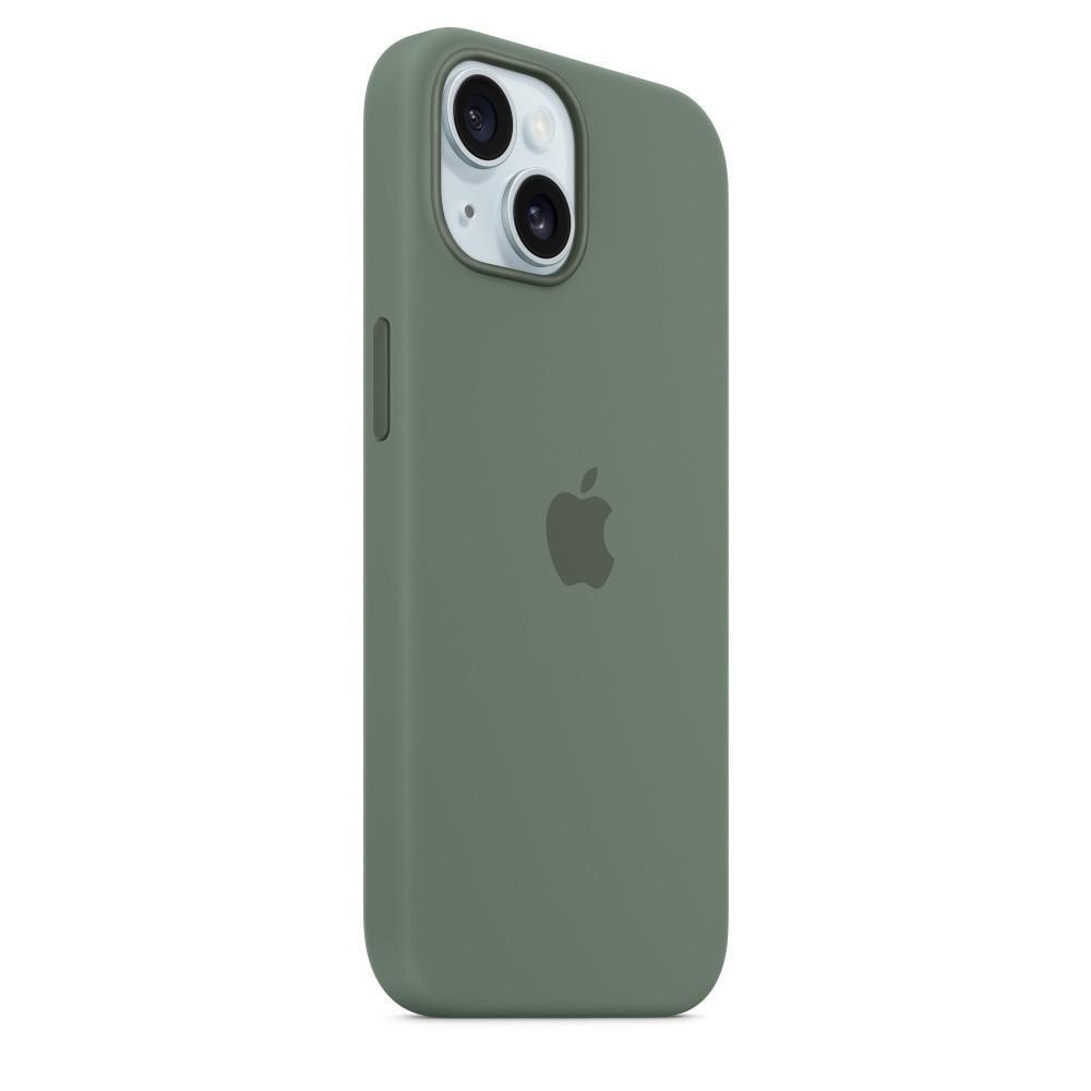 Capa com MagSafe para iPhone 15, Apple, Silicone, Verde-cipreste - 2