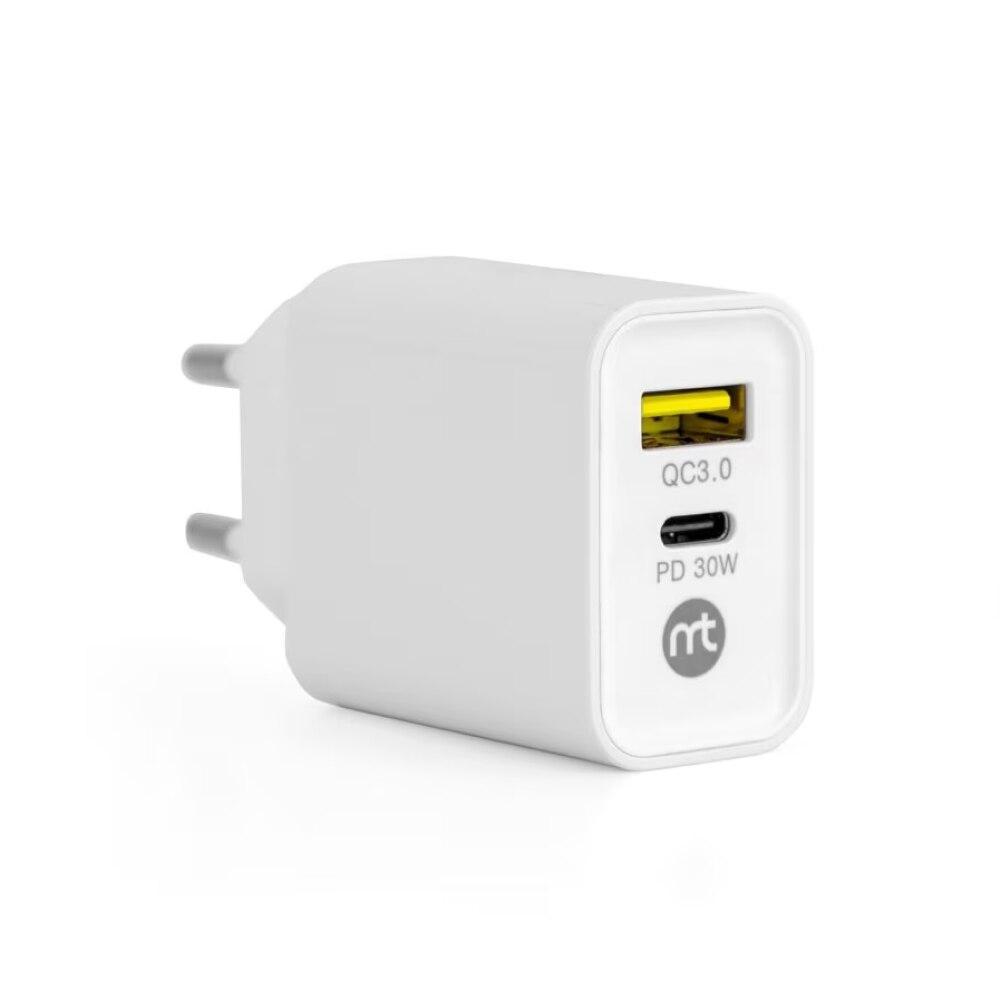 Carregador Universal, Mistertech, USB-C/ USB, 30W, Branco - 1