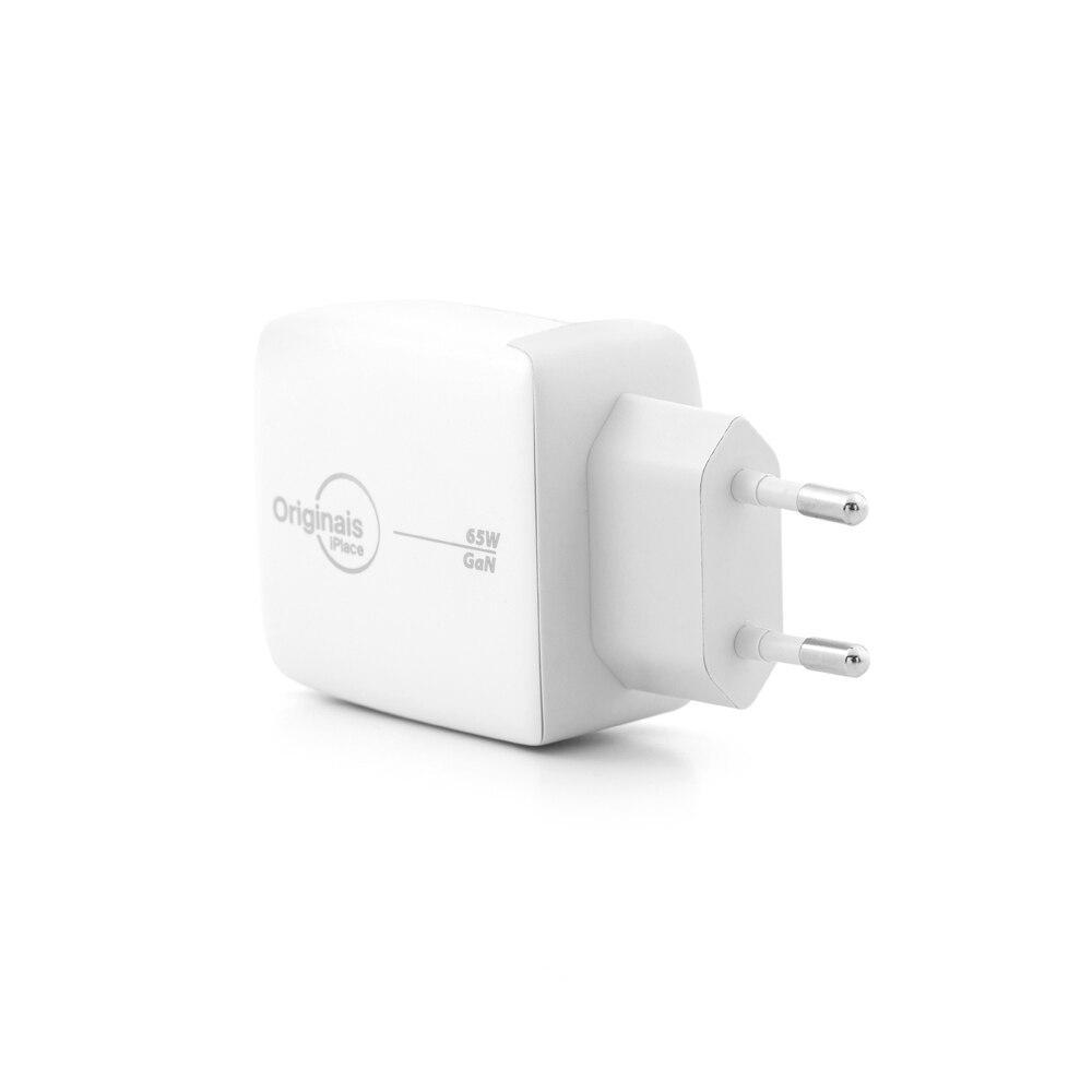 Carregador USB-C GaN, 65W, 2 Entradas, Linha Sampa, Originais iPlace - 5