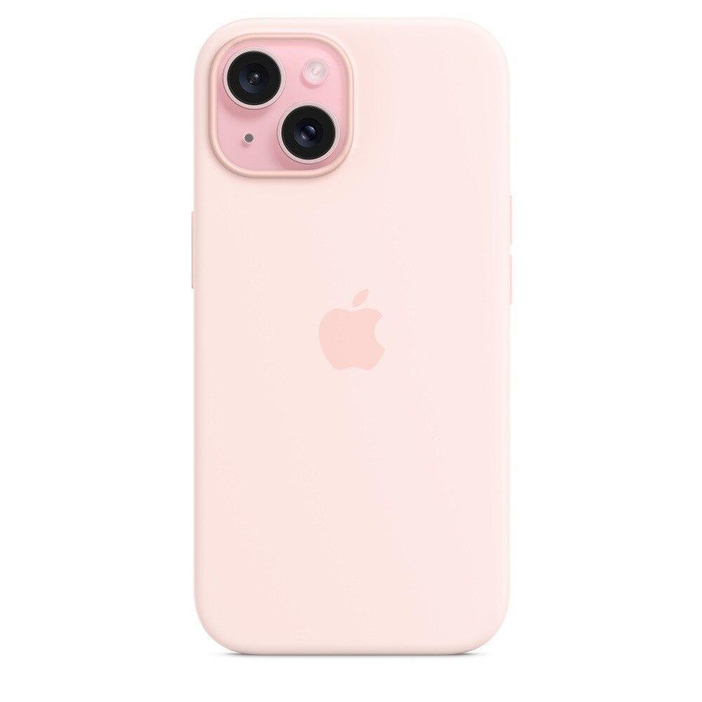 Capa com MagSafe para iPhone 15, Apple, Silicone, Rosa-claro - 1
