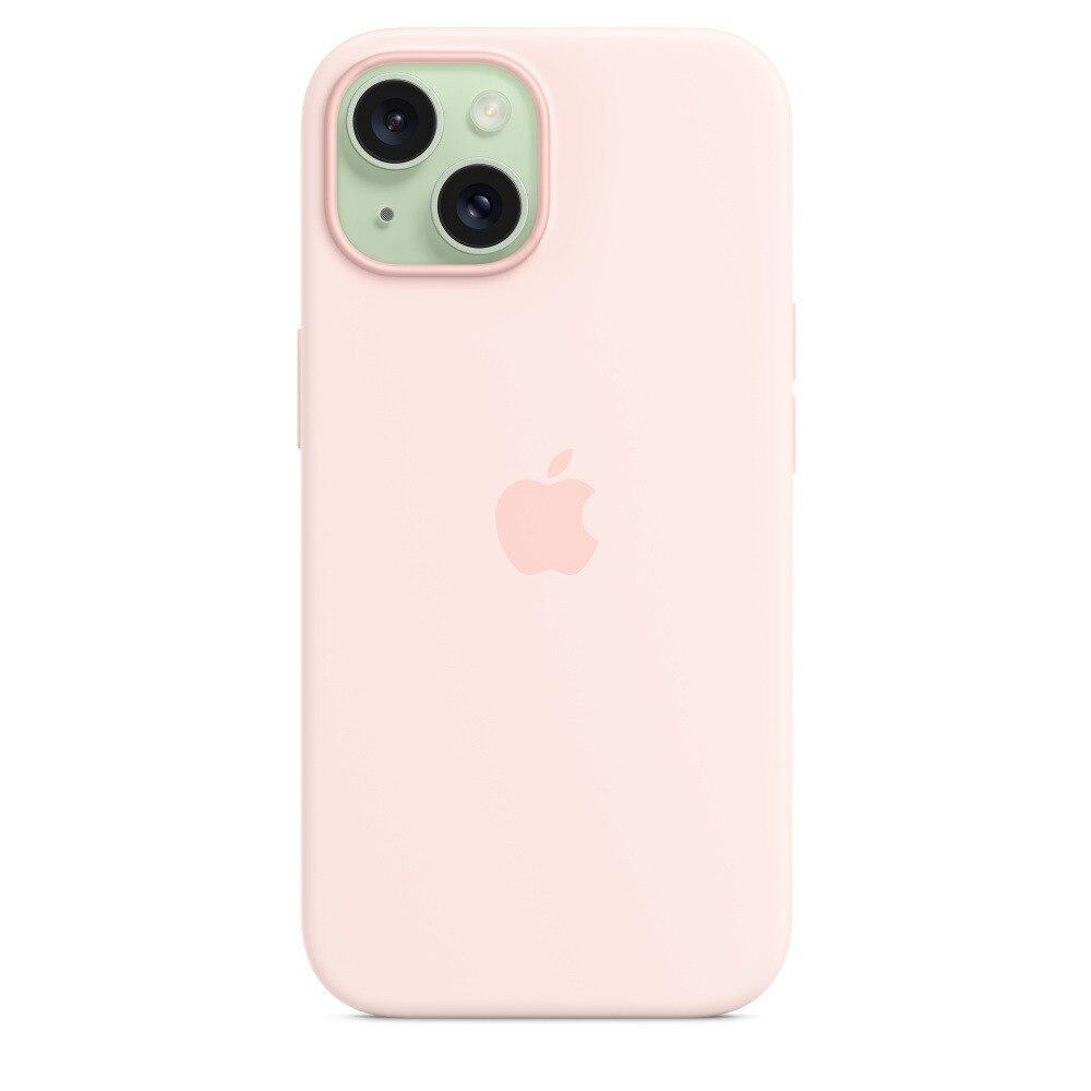 Capa com MagSafe para iPhone 15, Apple, Silicone, Rosa-claro - 5