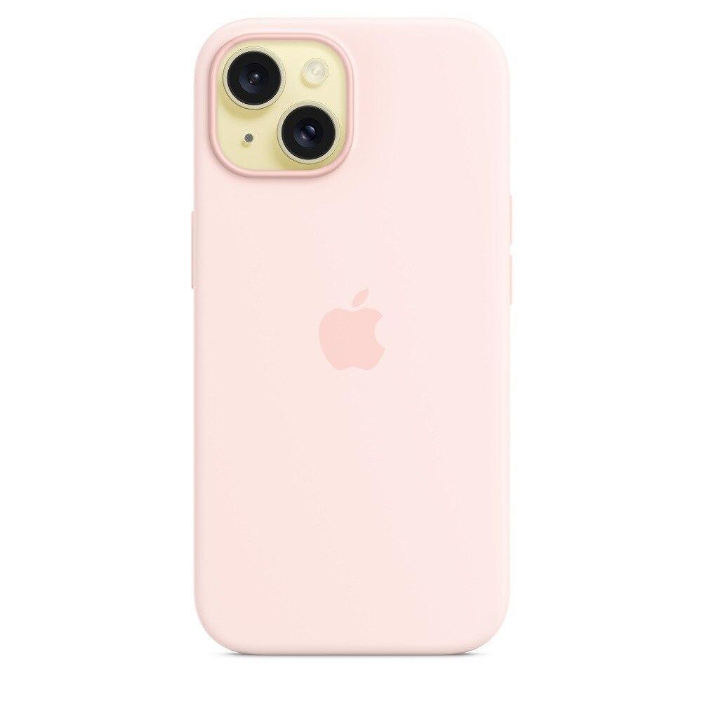 Capa com MagSafe para iPhone 15, Apple, Silicone, Rosa-claro - 6