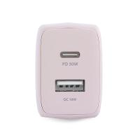 Carregador USB-C/USB, 30W, 2 Portas, Originais iPlace, Rosa - 3