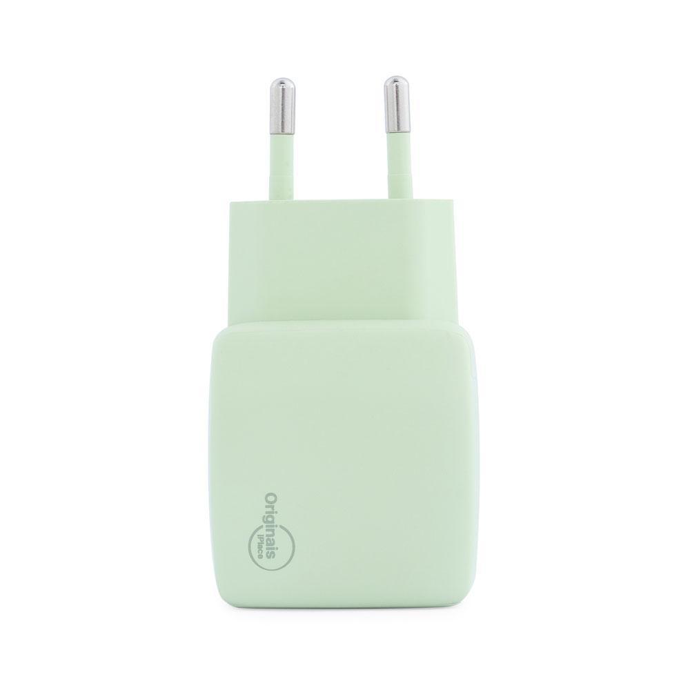 Carregador USB-C/USB, 30W, 2 Portas, Originais iPlace, Verde  - 6