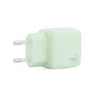 Carregador USB-C/USB, 30W, 2 Portas, Originais iPlace, Verde 