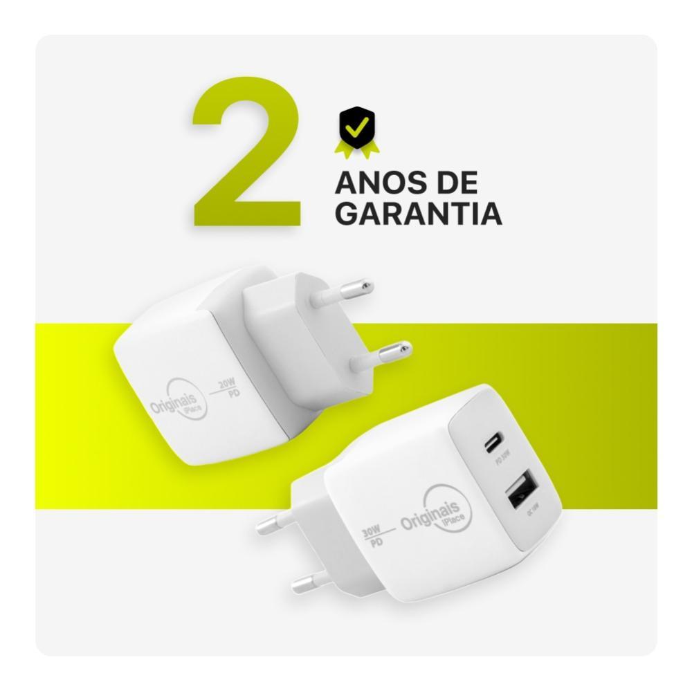 Carregador USB-C/USB, 30W, 2 Portas, Originais iPlace - 5