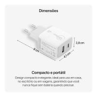 Carregador USB-C/USB, 30W, 2 Portas, Originais iPlace