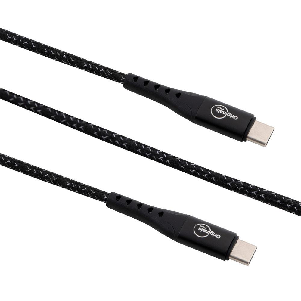 Cabo USB-C para USB-C, 10Gbps, 100W, Linha Sampa, iPlace, 1,2m, Preto - 1