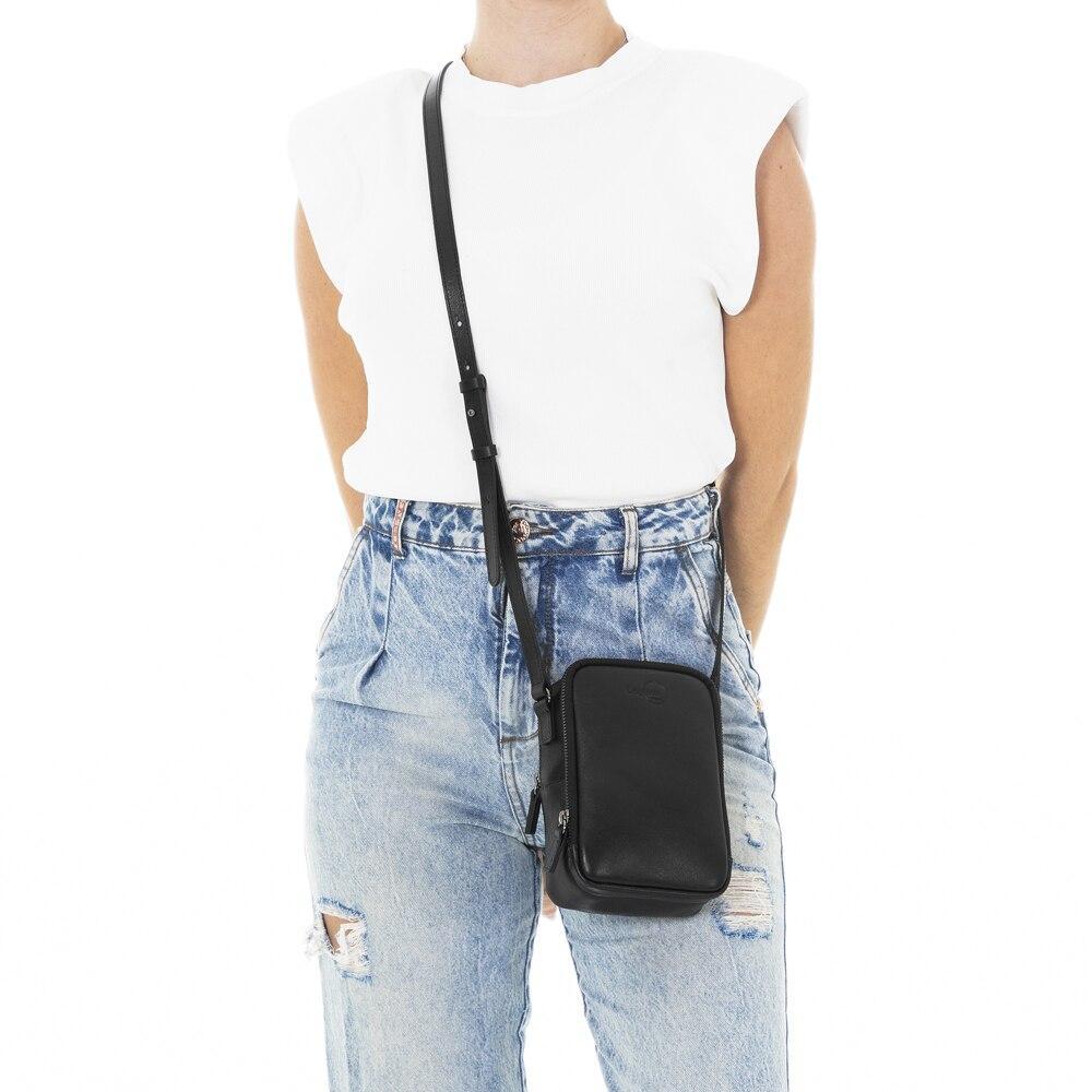 Bolsa de Couro Transversal, Rafa Originais iPlace, Preta - 4