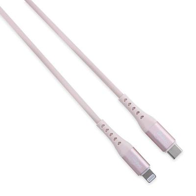 Cabo USB-C para Lightning de Silicone, 1,2 metros, Originais iPlace, Rosa