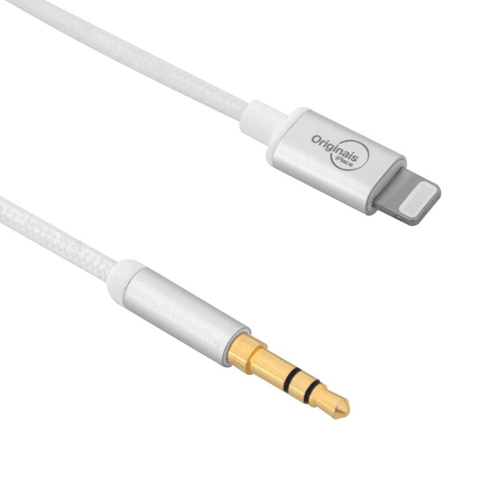 Cabo Auxiliar de Áudio, Lightning para P2, WeLink I200, Originais iPlace, 1,5m, Branco - 1