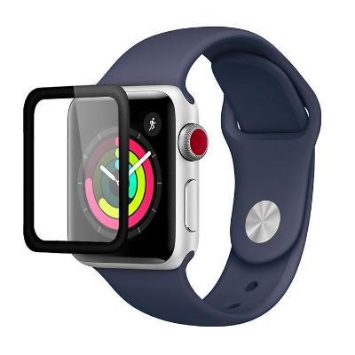 Película Apple Watch 42 mm, PMMA, iPlace, Borda Curva, Preto