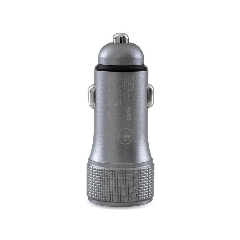 Carregador Veicular Turbo 30W, 2 saídas, Originais iPlace - 1