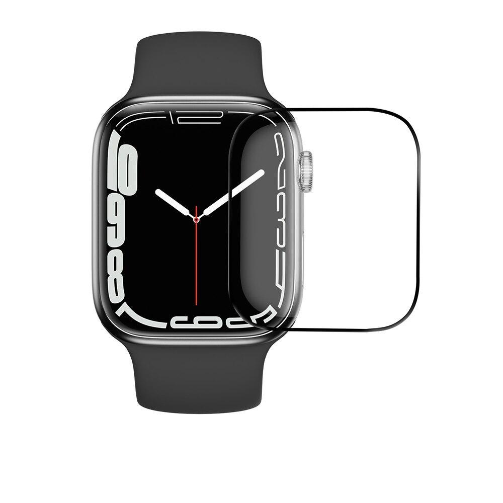 Película 3D Nanoflex Apple Watch 44mm, Originais iPlace, Borda Curva Preta - 1