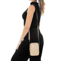 Bolsa de Couro Transversal, Rafa Originais iPlace, Bege - 3
