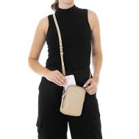 Bolsa de Couro Transversal, Rafa Originais iPlace, Bege - 5