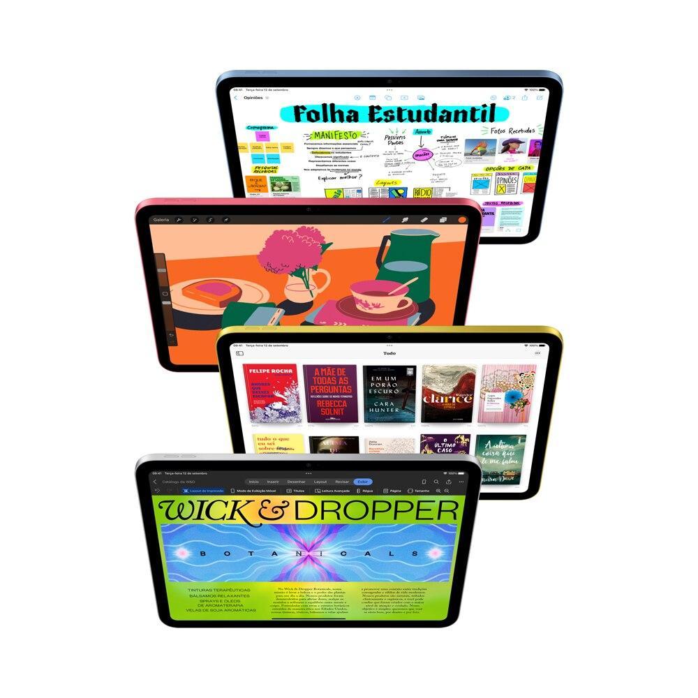 Apple iPad 10,9" (10ª geração, Wi-Fi + Cellular, 256GB) - Prateado  - 4