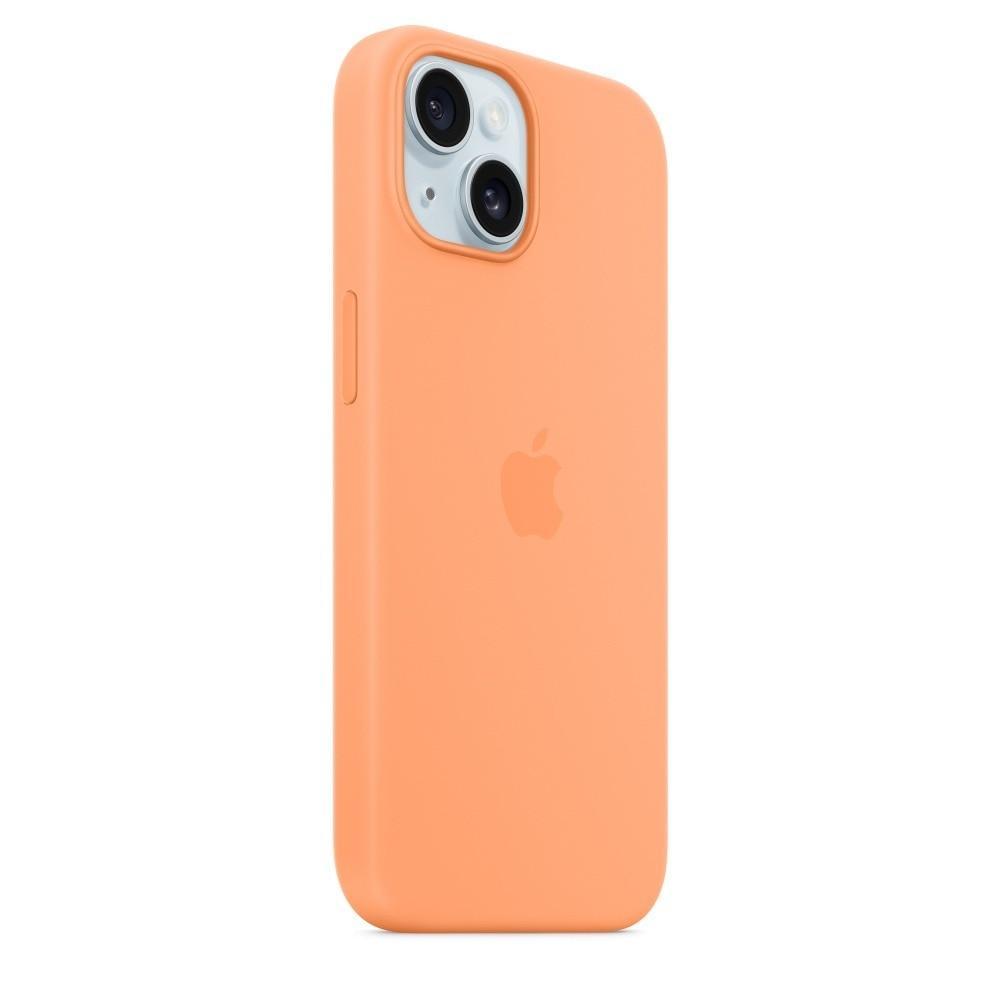 Capa com MagSafe para iPhone 15, Apple, Silicone, Laranja-verão  - 2