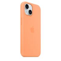 Capa com MagSafe para iPhone 15, Apple, Silicone, Laranja-verão  - 2
